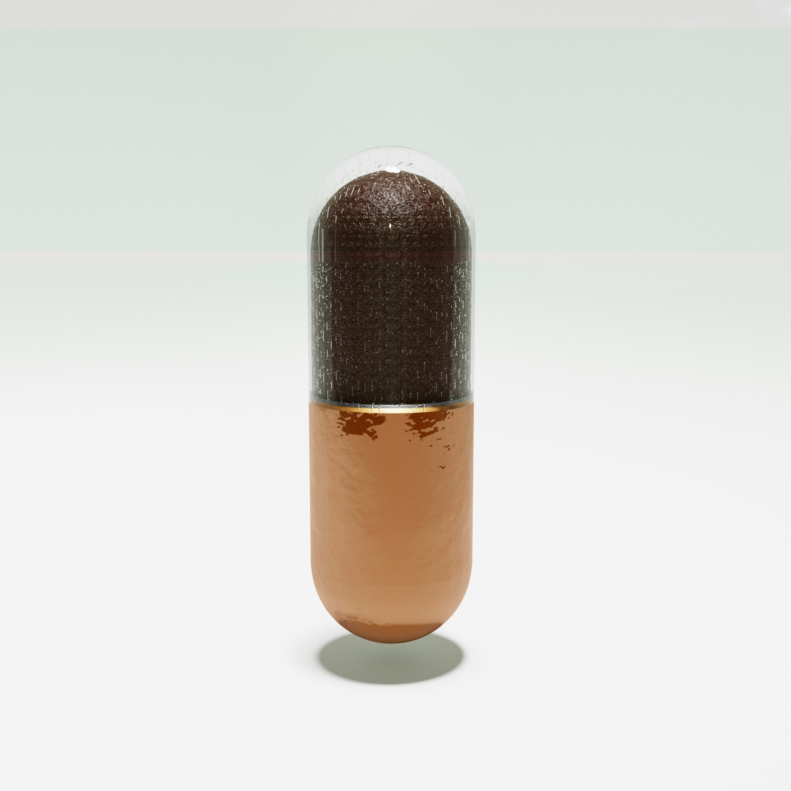 botol pil coklat dan putih duduk di atas meja