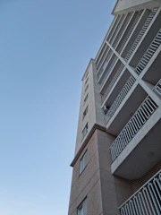 A property manager inspecting a residential building.