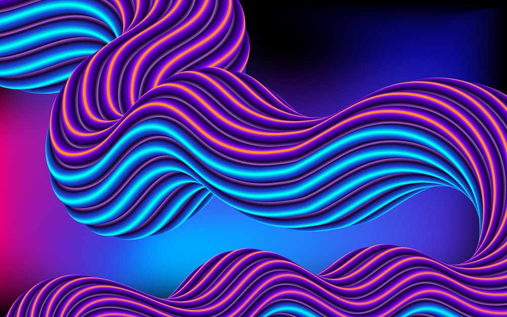 a computer generated image of wavy lines