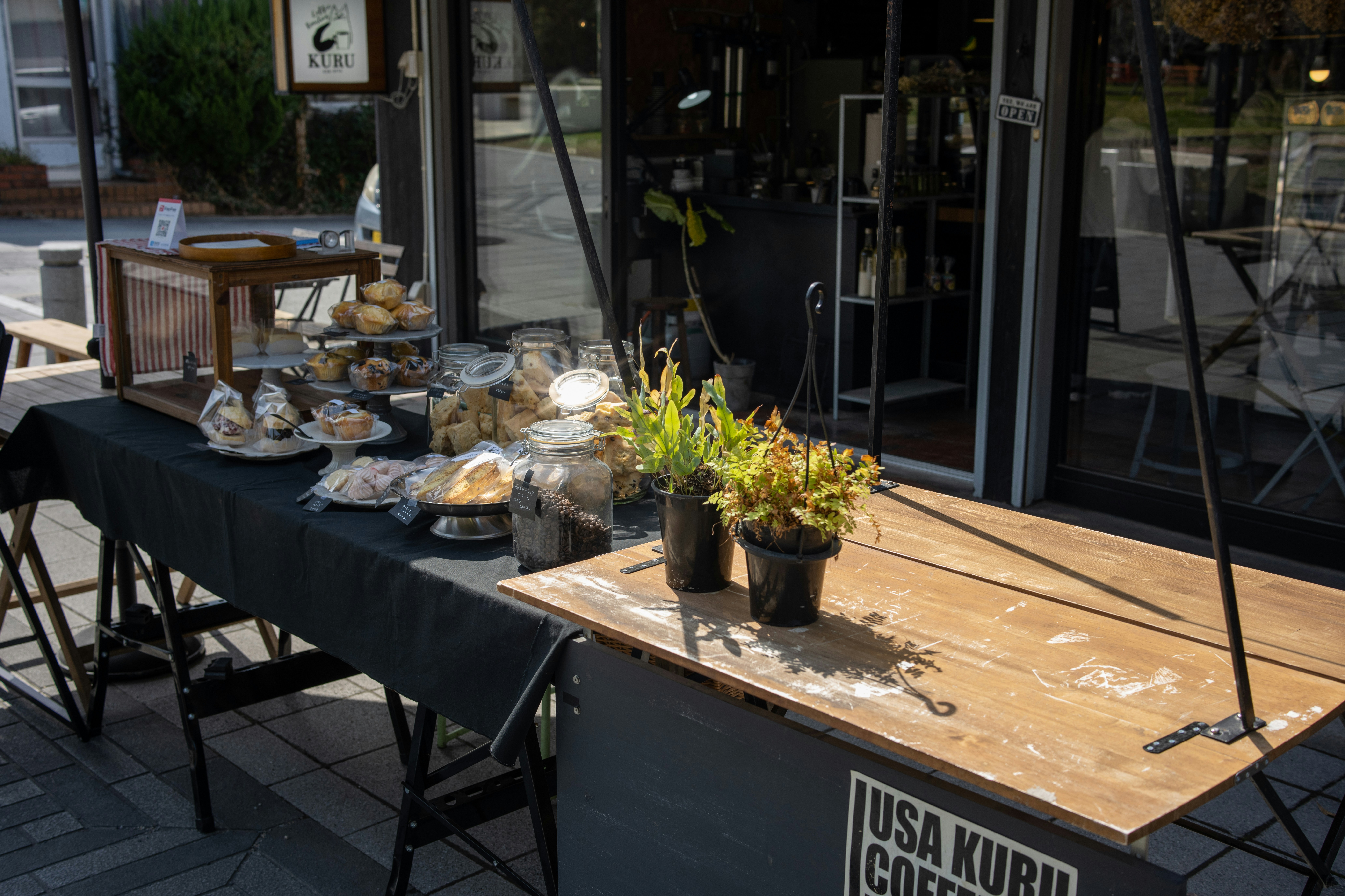 a table with a bunch of food on it