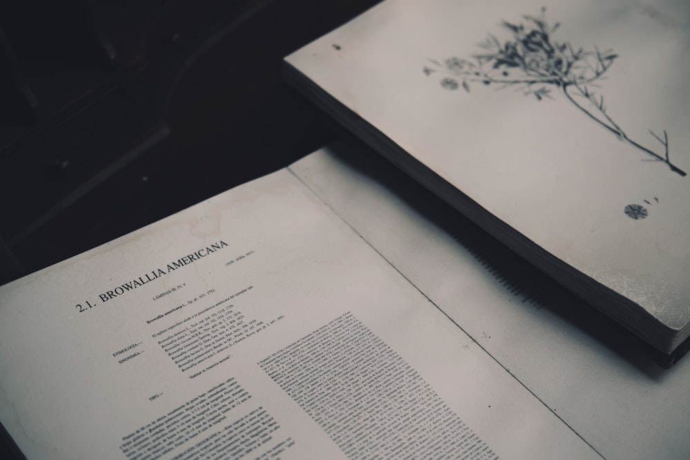 an open book sitting on top of a table