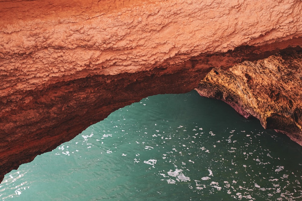 a view of the ocean from a cliff