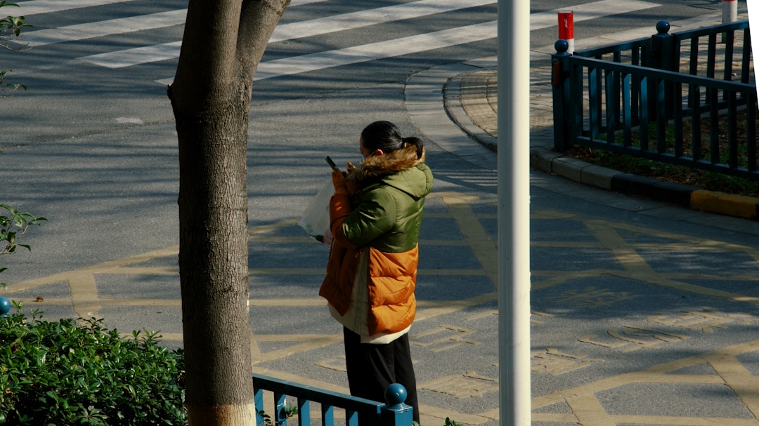 person using phone to search