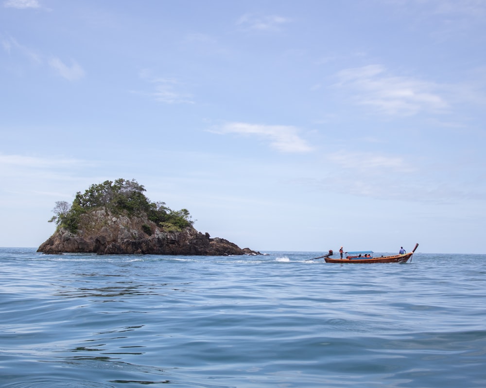 a small island in the middle of the ocean