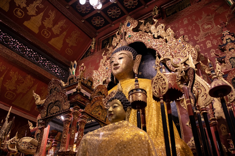 a statue of a buddha in a room