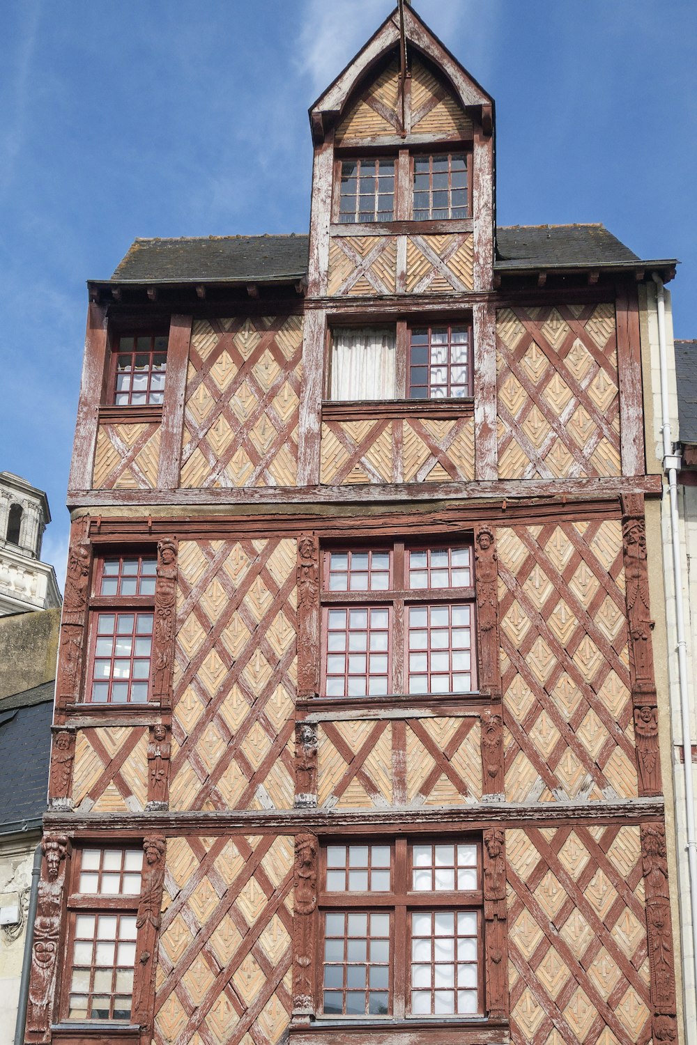 a building with a clock on the front of it