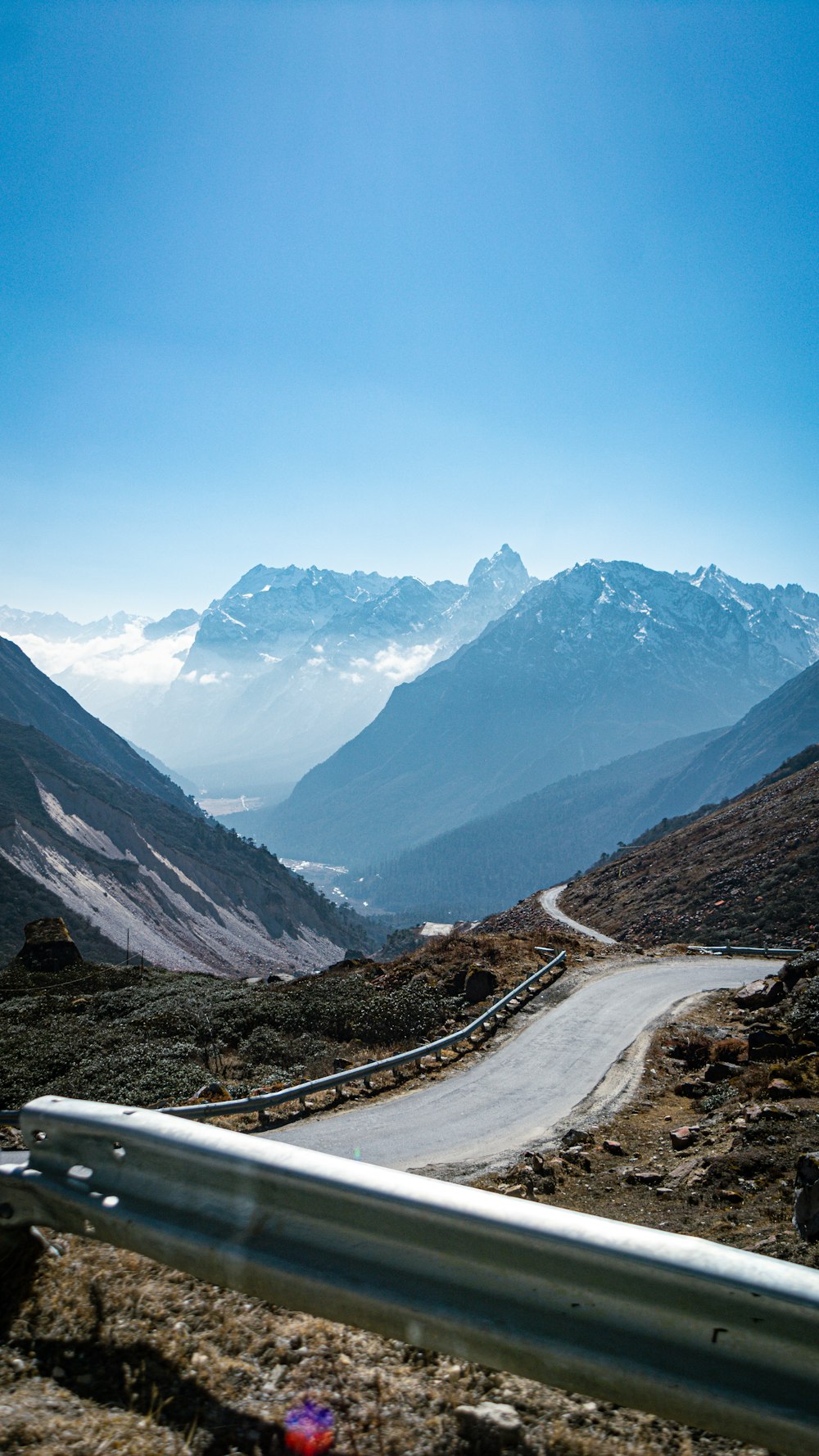 a view of a road in the mountains
