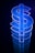 a lit up dollar sign sitting on top of a table