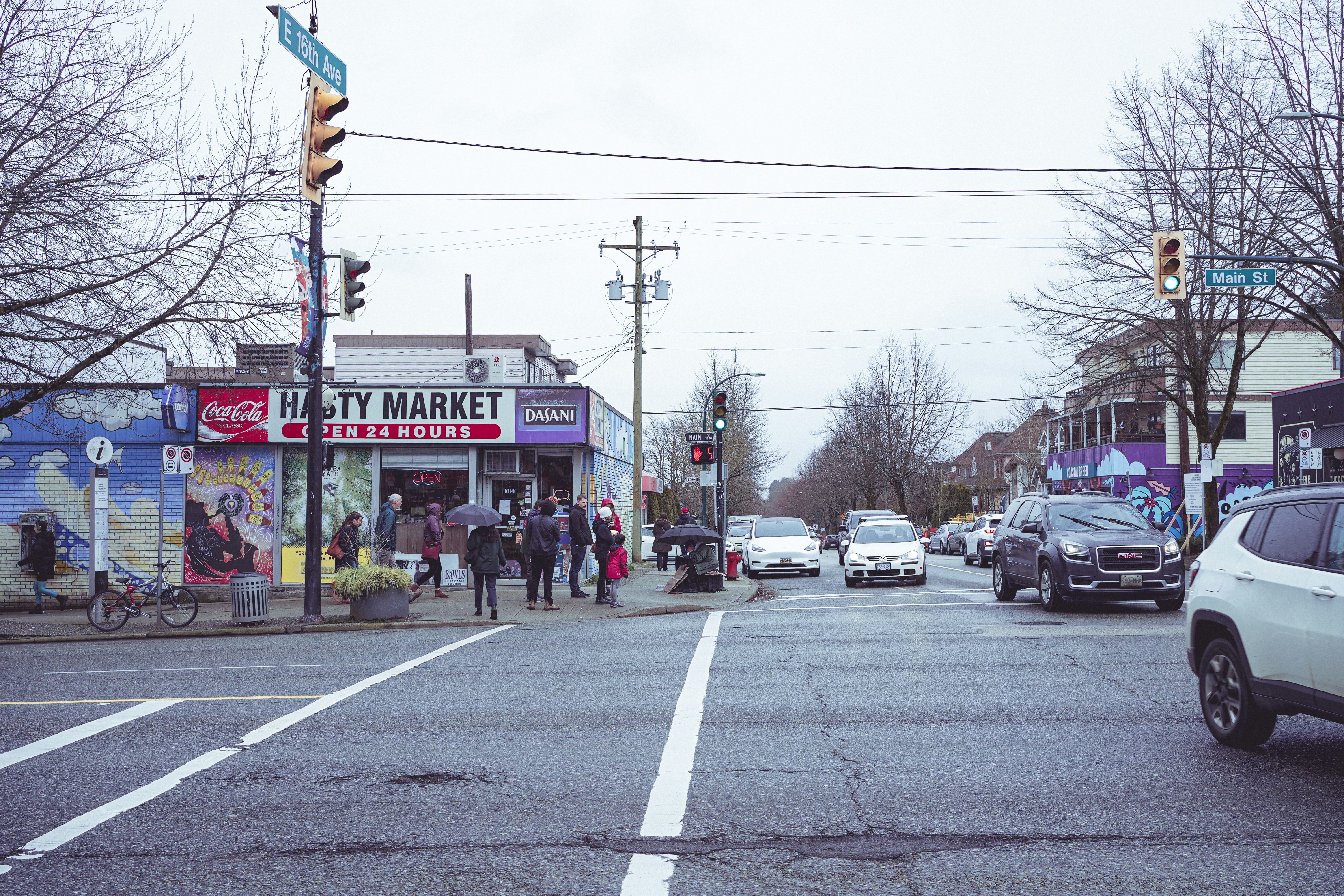 of a vibrant street scene in the North Loop neighborhood - historic warehouse lofts minneapolis