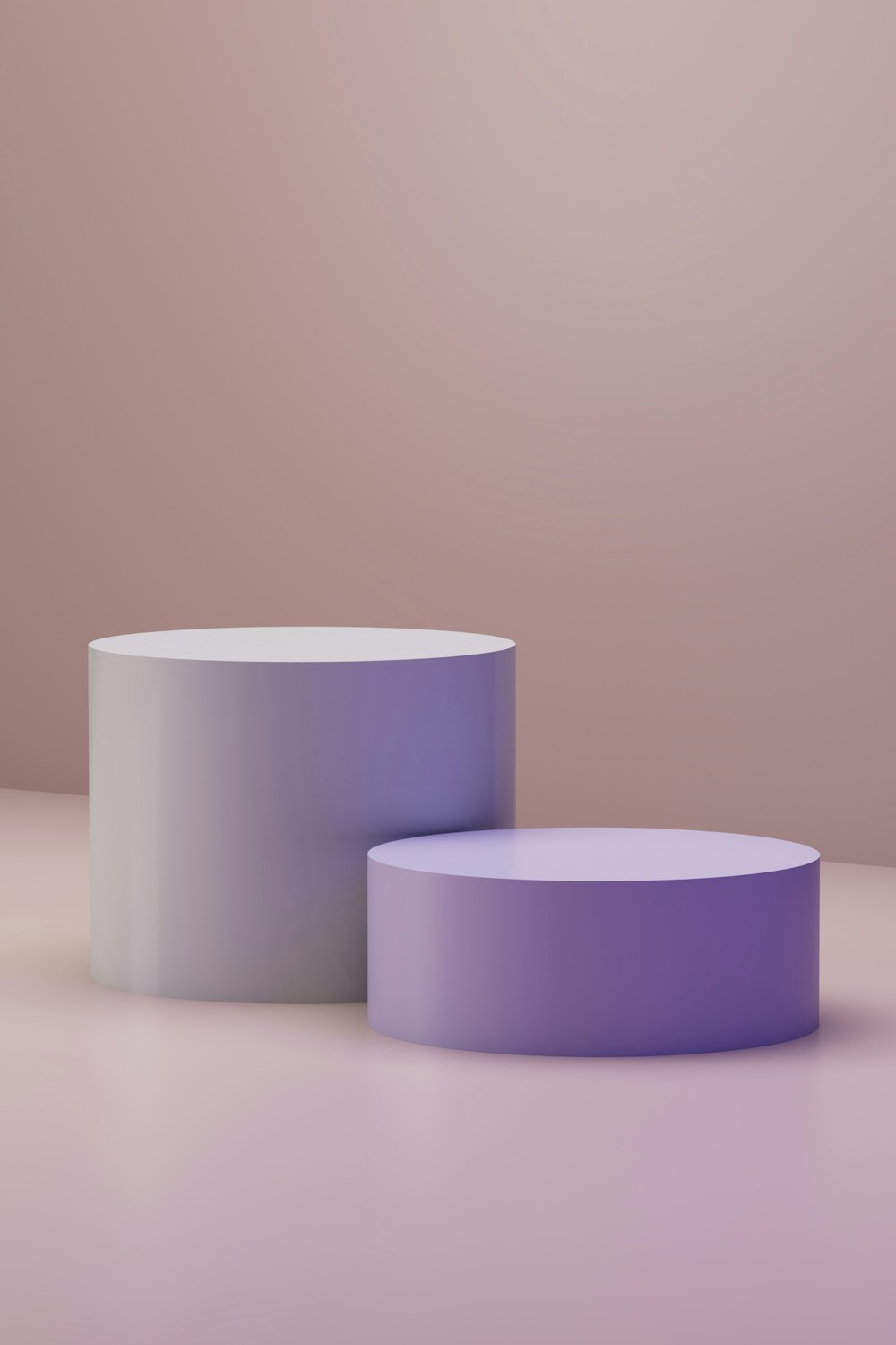 a white and purple object sitting on top of a table