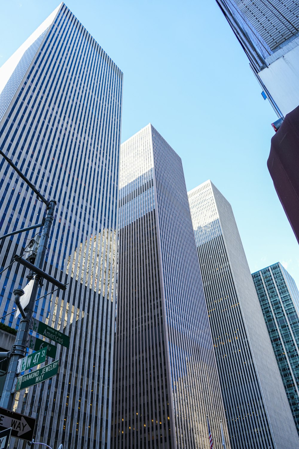 a group of tall buildings in a city