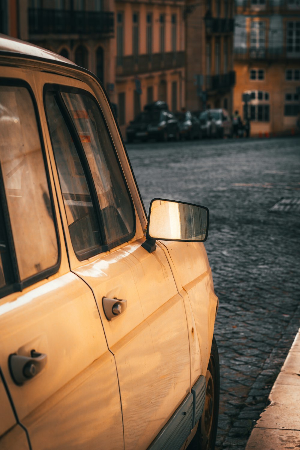 a car parked on the side of the road