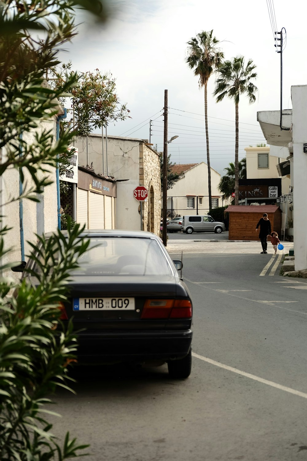 a car parked on the side of the road