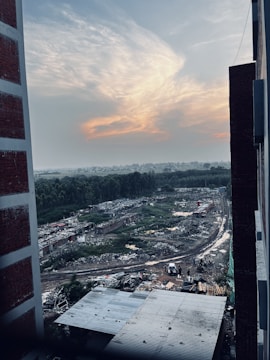 A clean and organized construction site after finishing work.