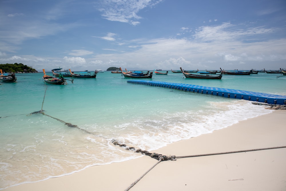 a bunch of boats that are in the water