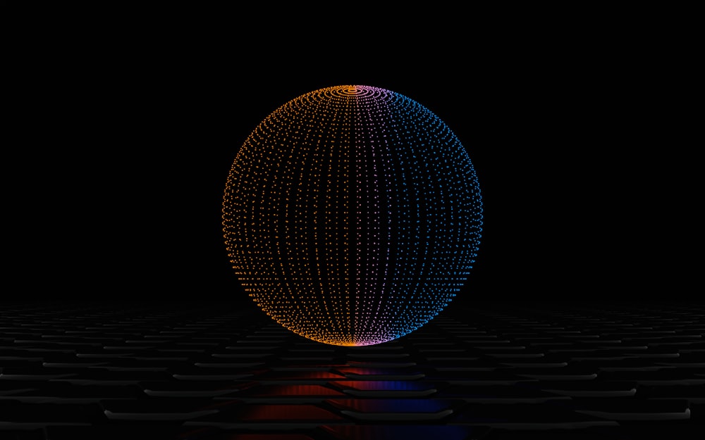 a sphere with a lot of dots on it