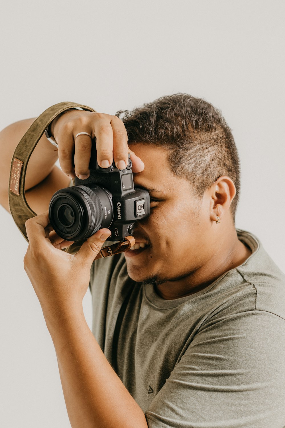 a man taking a picture with a camera