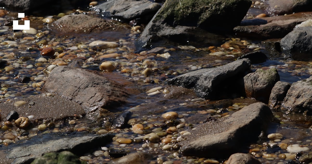 Rocks and pebbles in a stream of water photo – Free Sandy hook Image on ...