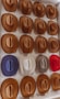a box filled with lots of different colored hats