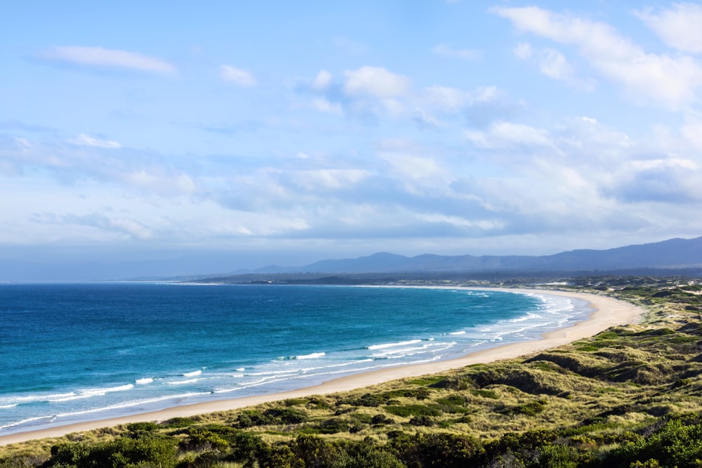 Ein malerischer Blick auf einen Strand und das Meer