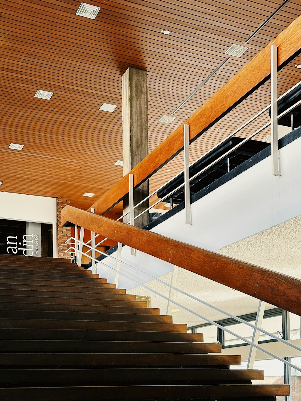 a set of stairs leading up to a building