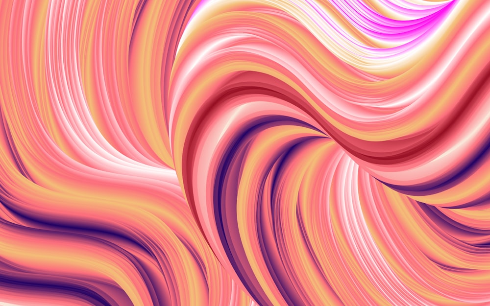 a computer generated image of a pink and orange swirl