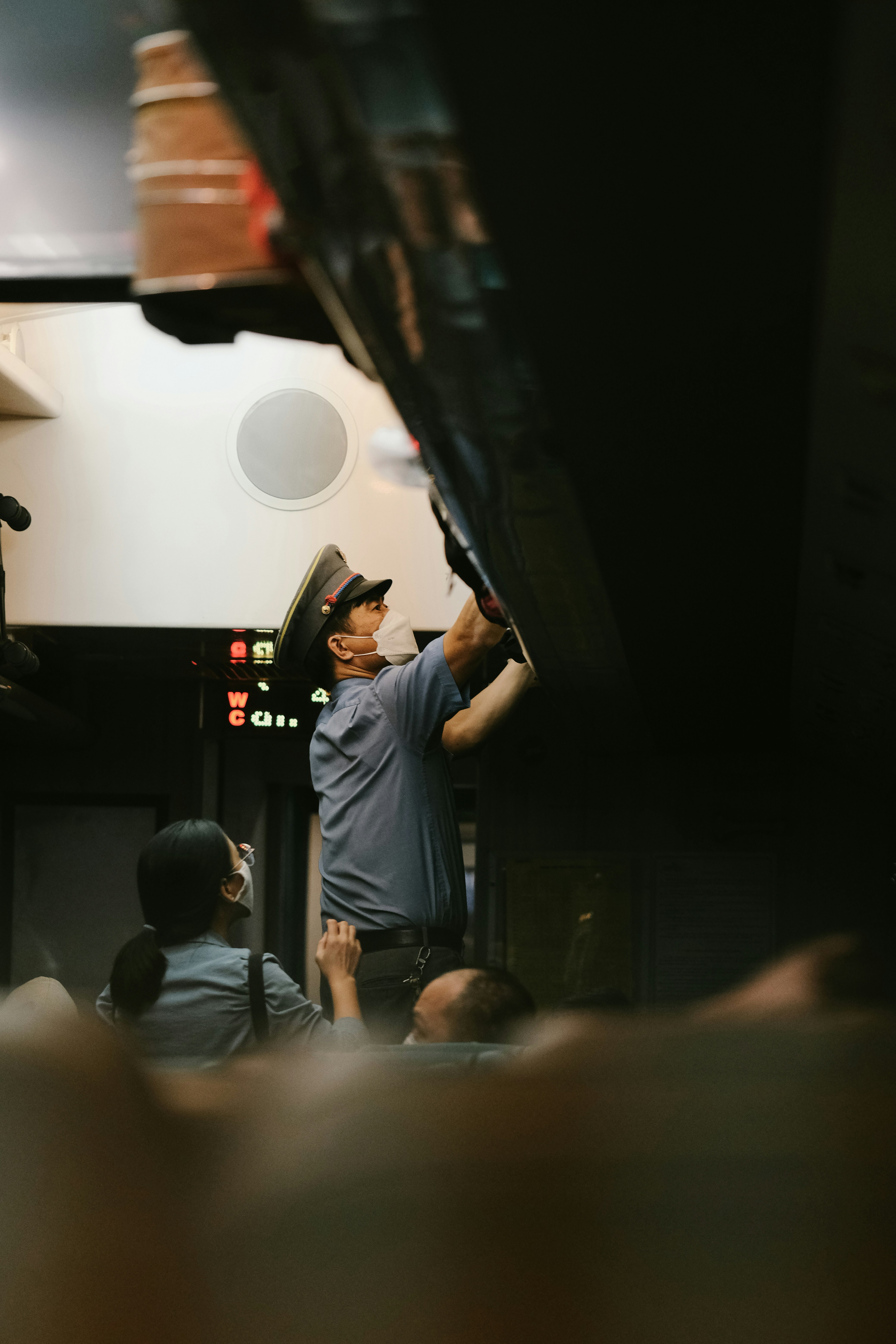 Technicians installing a video wall in a Singapore office