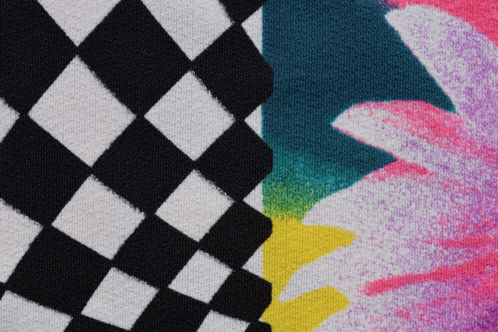 a close up of a colorful tie dye pattern