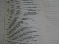 A close-up view of a page from a book, displaying text in a column format. The text appears to be religious in nature, mentioning salvation, Zion, and the Lord.