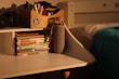 Neatly arranged organizer on wooden desk