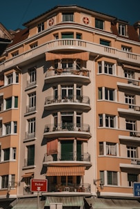 a tall building with balconies and balconies on the balconies