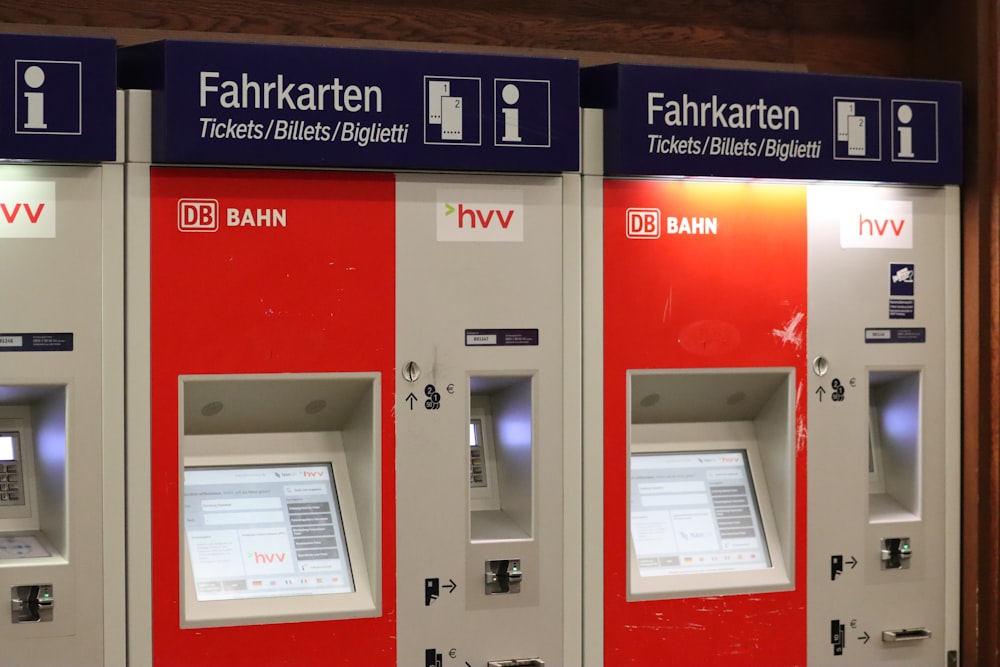 a row of atm machines sitting next to each other