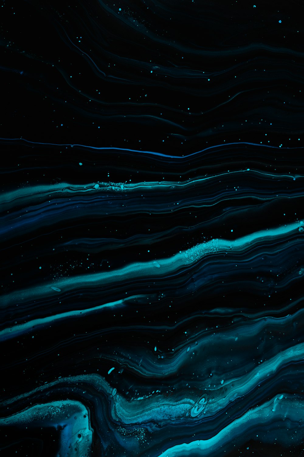 Una pintura de un cielo nocturno con estrellas
