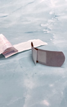 Sterile bandages and wound care supplies in a bright medical setting