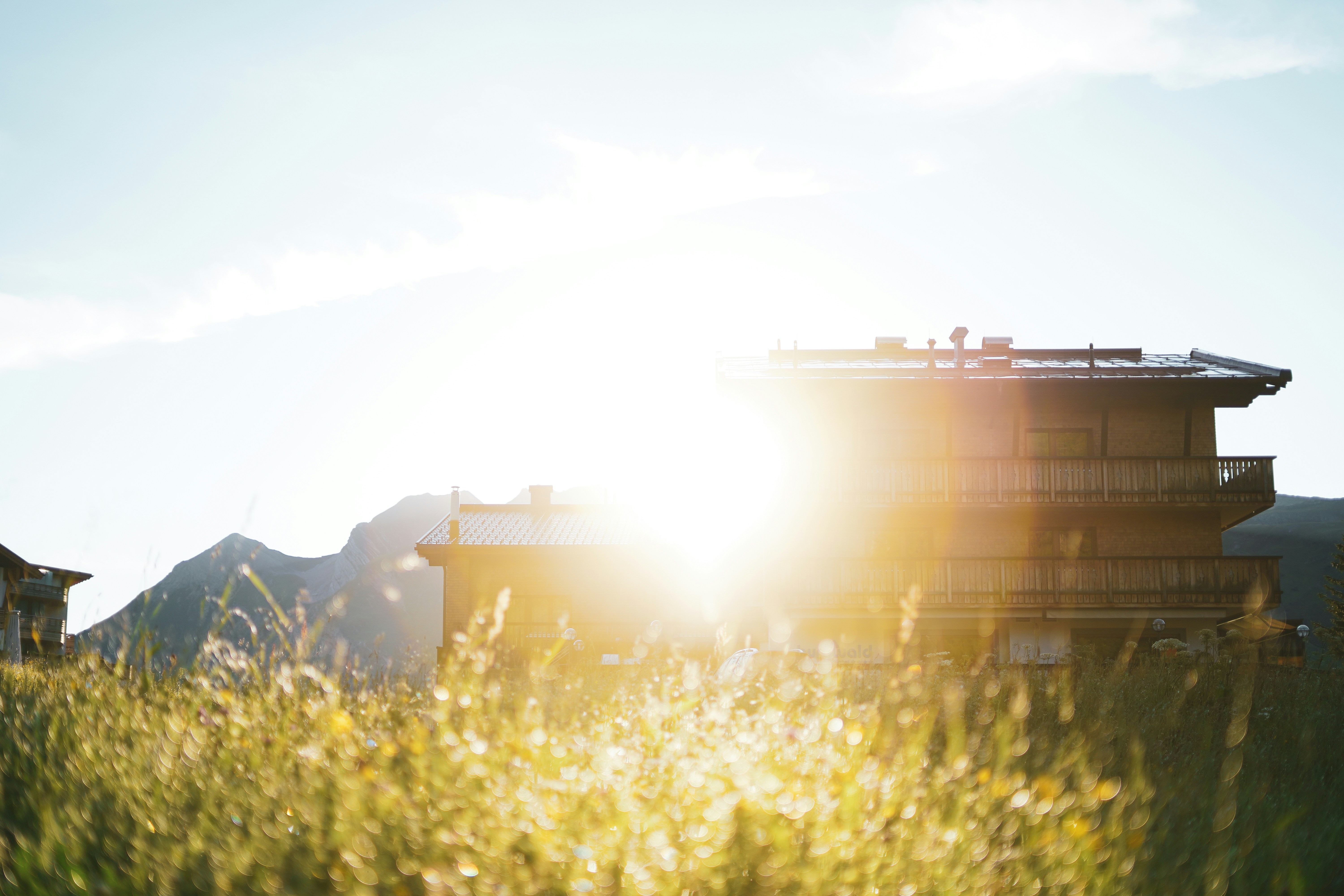 Home in a harsh sunny environment featuring protective steel cladding