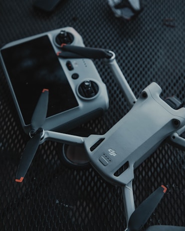 a remote control device sitting on top of a table