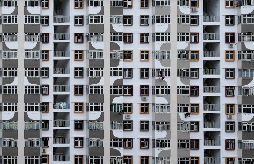 a very tall building with lots of windows