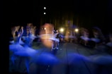 A vibrant stage lighting design for a ballet performance.