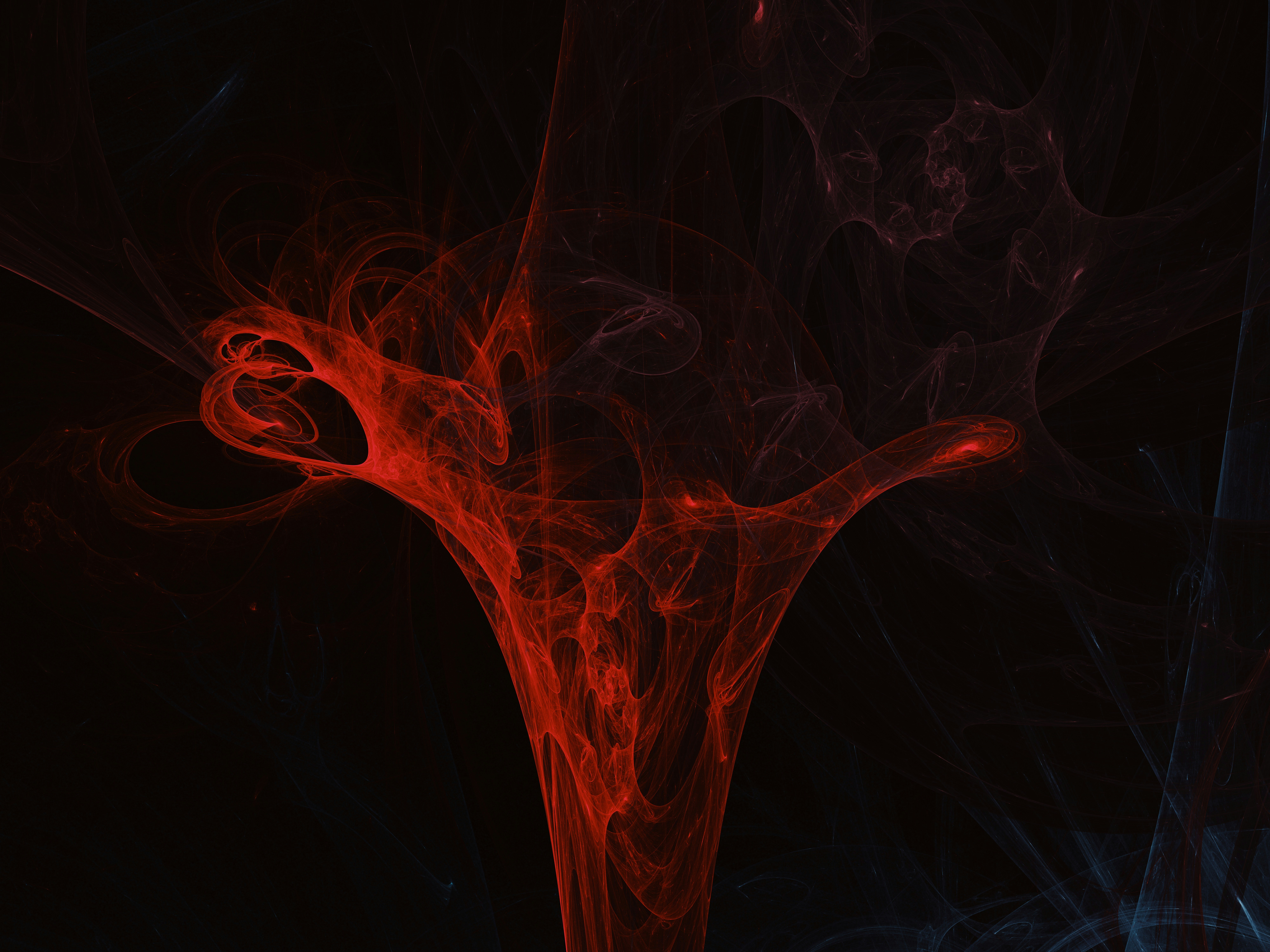 a red and blue abstract background with a black background