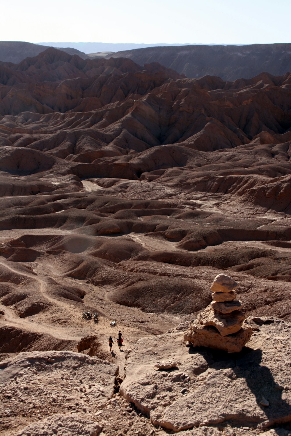 a rock formation in the middle of a desert