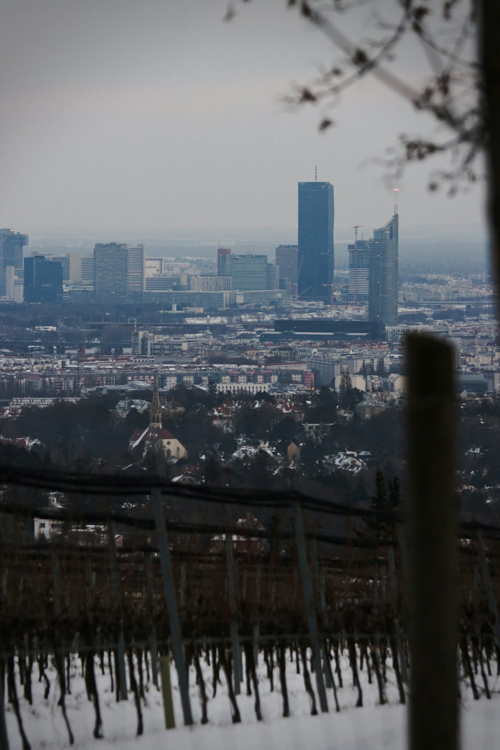 a view of a city from a distance