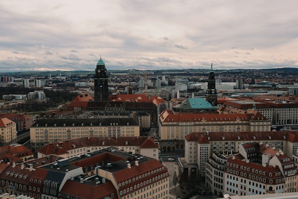 A view of a city from the top of a building — Dresden, Germany