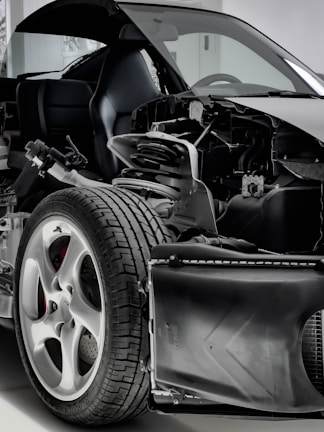 Screenshot of a translated technical document highlighting automotive terminology.