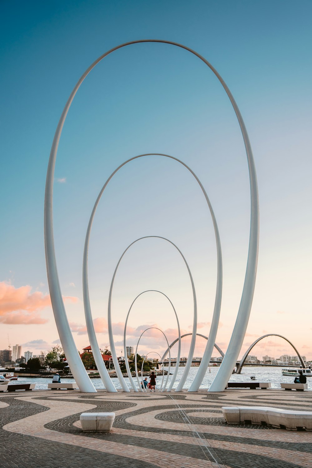 a sculpture in the middle of a park