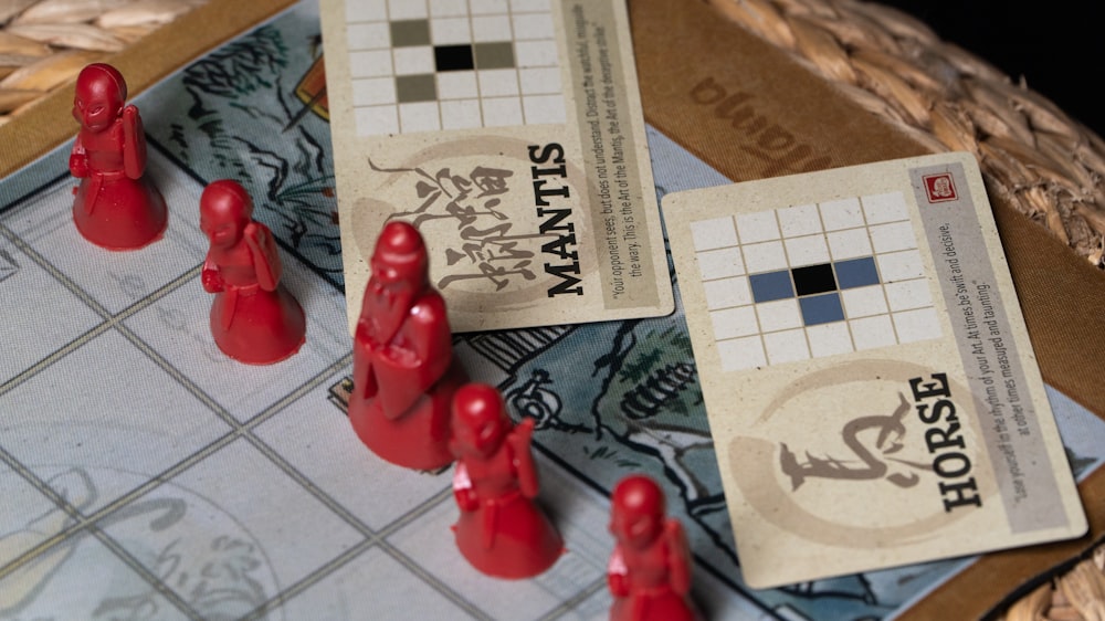 a close up of a board game with pieces missing