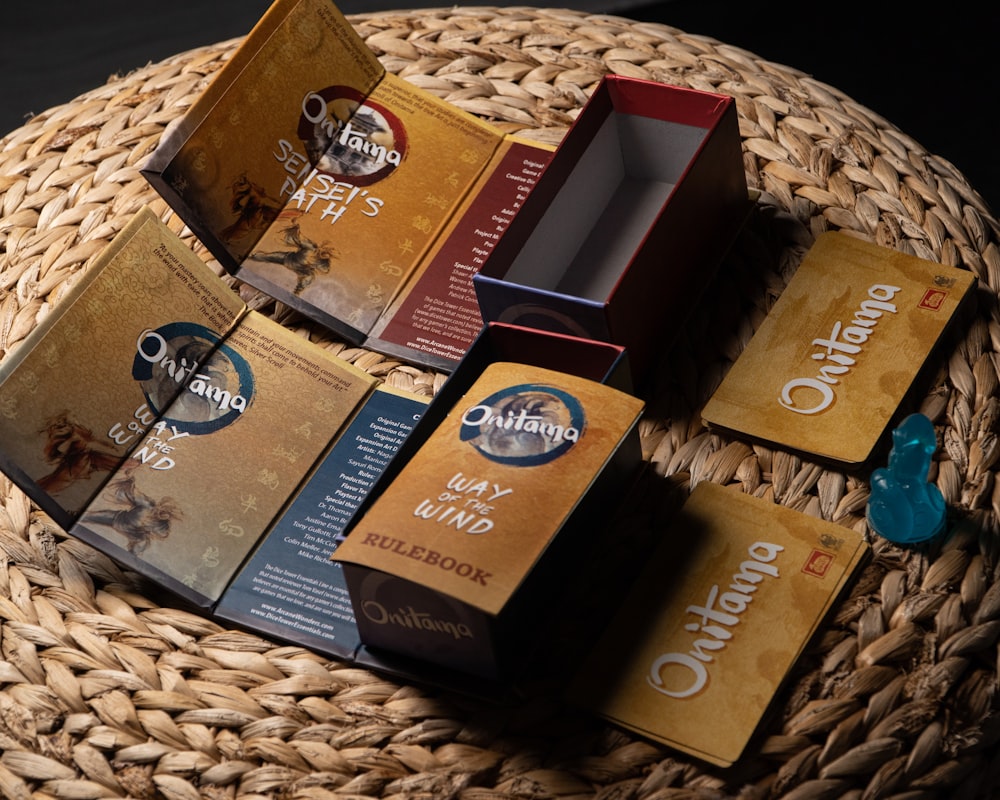 a basket filled with different types of boxes