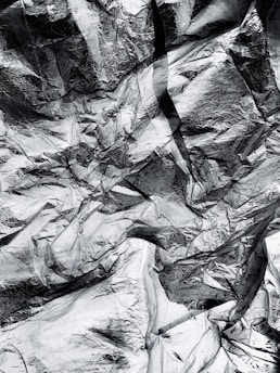 Close-up image of shiny aluminium scrap pieces