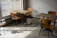 A cozy Italian-style cafe corner with warm lighting and fresh coffee cups on wooden tables.