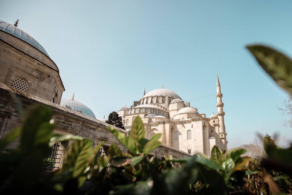 a large white building with a dome on top of it