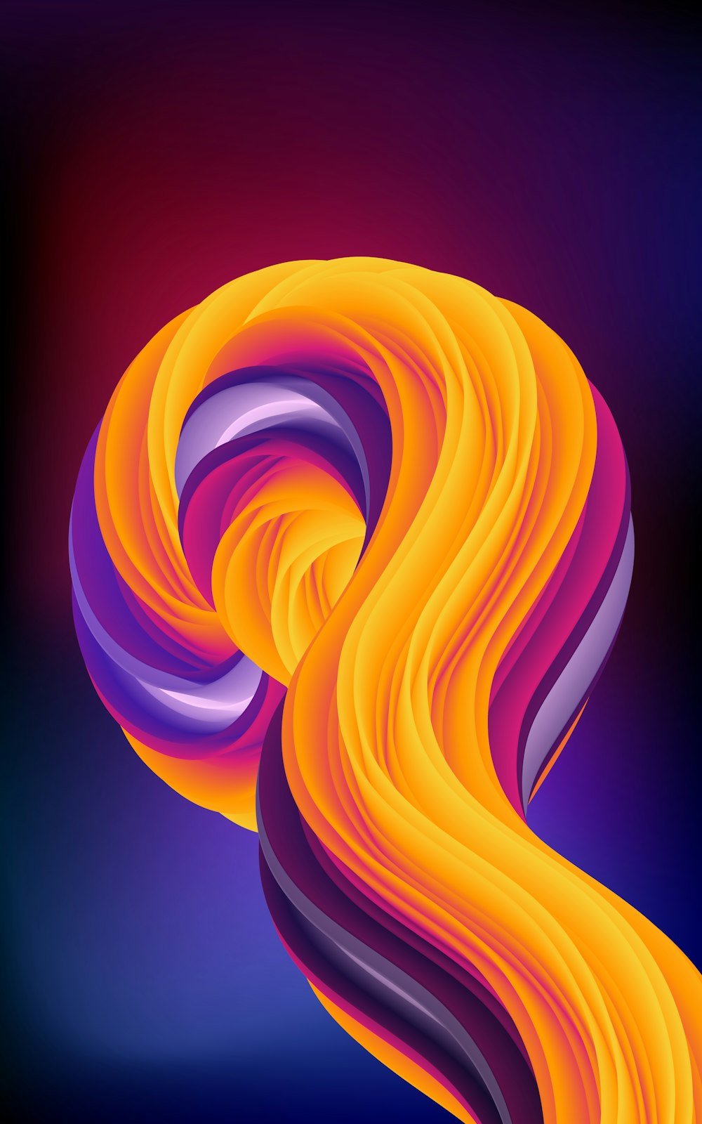 an abstract background with a wavy orange and purple design